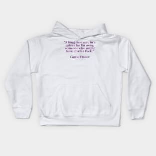 Carrie Fisher Quote Purple Kids Hoodie